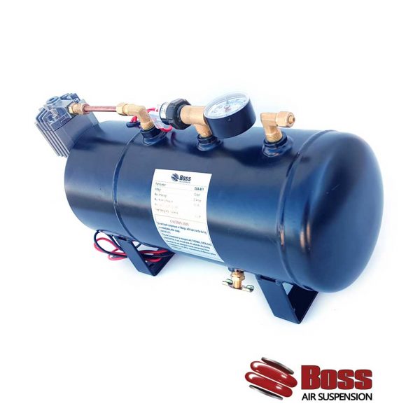 A Boss 12V Compressor Tank Airbag Inflation Combo on a white background.
