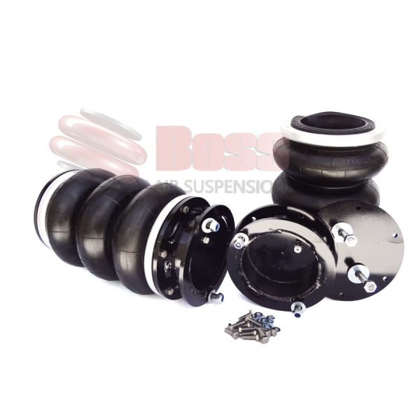 A set of black Land Rover Discovery 2 replacement airbags - Boss with bolts and nuts.