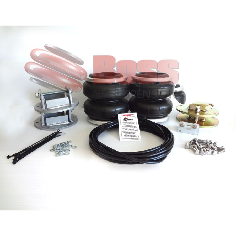 A set of Ford Falcon RTV Airbag Suspension - Boss bolts, nuts and bolts for an air suspension kit.