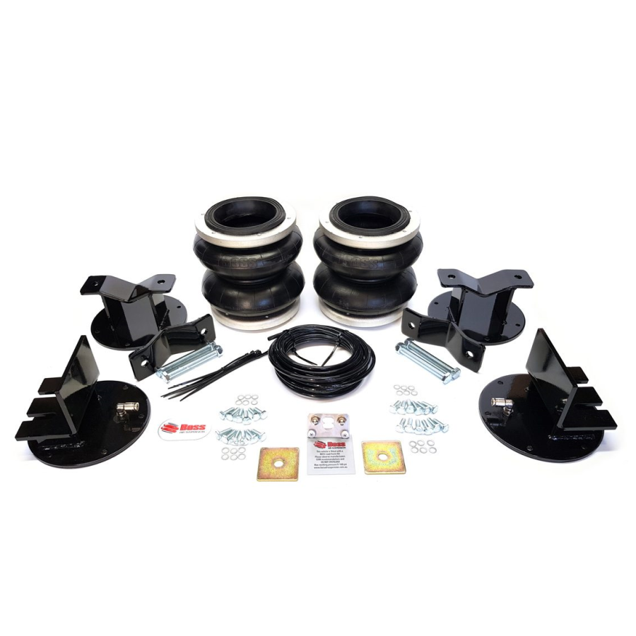 A set of Ford F150 Airbag Suspension - Boss suspension parts for a truck.