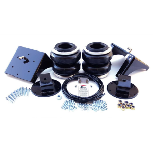 A black car suspension kit with Ford F250-350 Airbag Suspension - Boss.