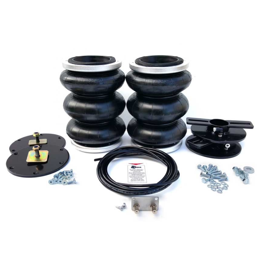 A set of black shocks and bolts for a Mercedes Vito RWD Airbag Suspension - Boss.