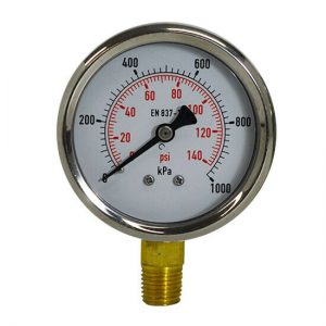 bottom entry pressure gauge