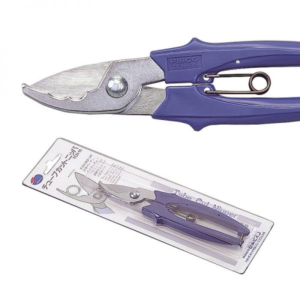 A pair of pliers and a package of PISCO Nylon Tube Snips.